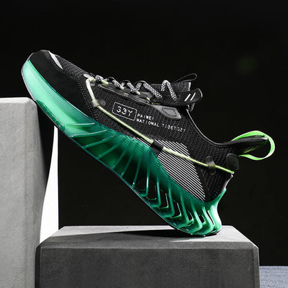 CUBICS Luxury Vortex Pivoted Dynamics Sneakers - Black Green