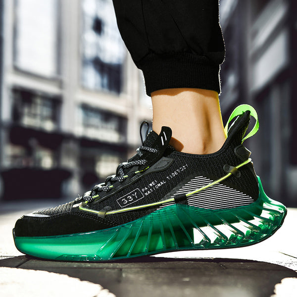 CUBICS Luxury Vortex Pivoted Dynamics Sneakers - Black Green